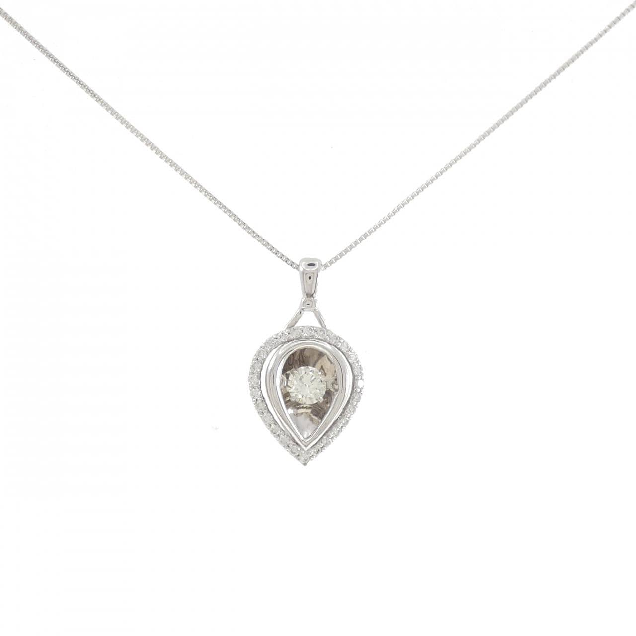 K18WG ダイヤモンド ネックレス 0.20CT