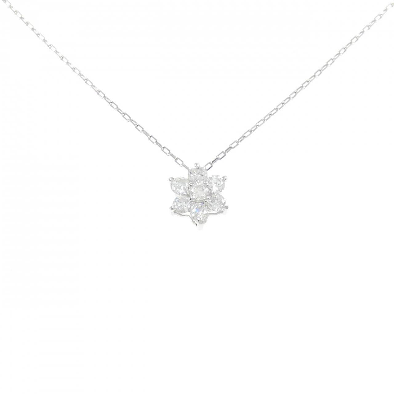 K18WG ダイヤモンド ネックレス 0.20CT