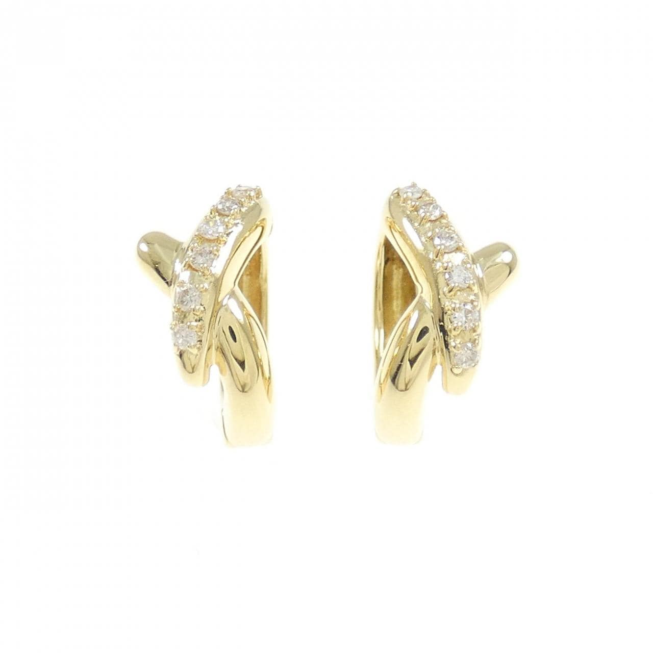 K18YG Diamond earrings 0.12CT