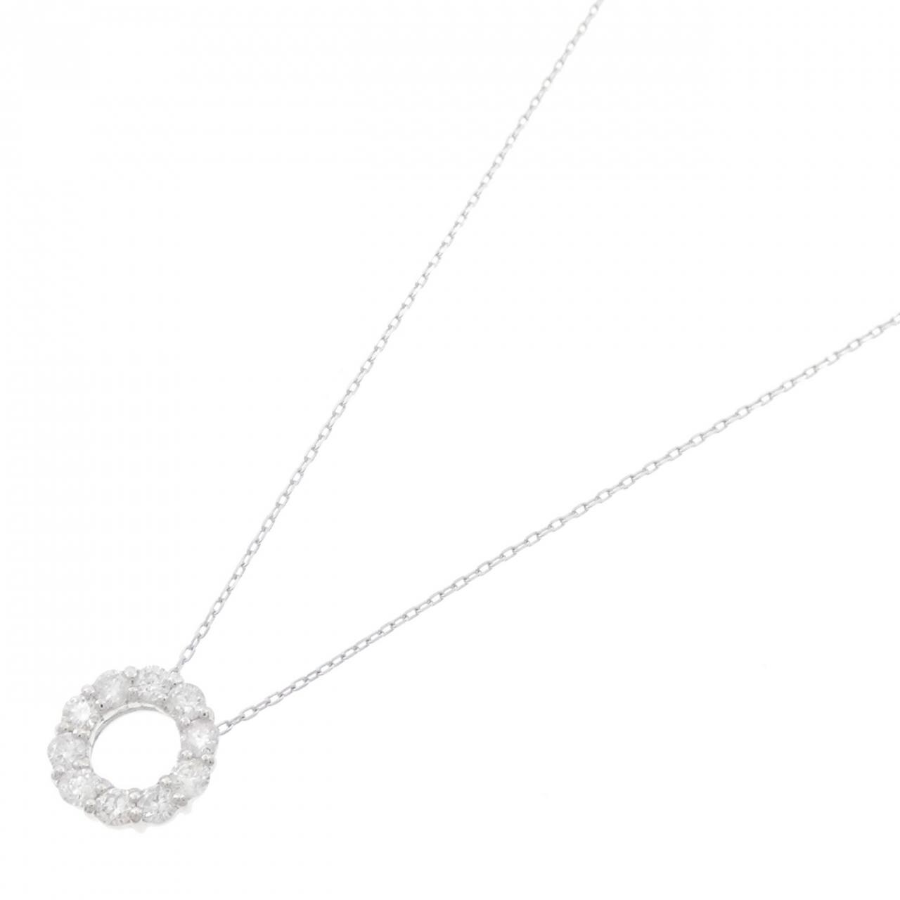 K18WG ダイヤモンド ネックレス 0.30CT