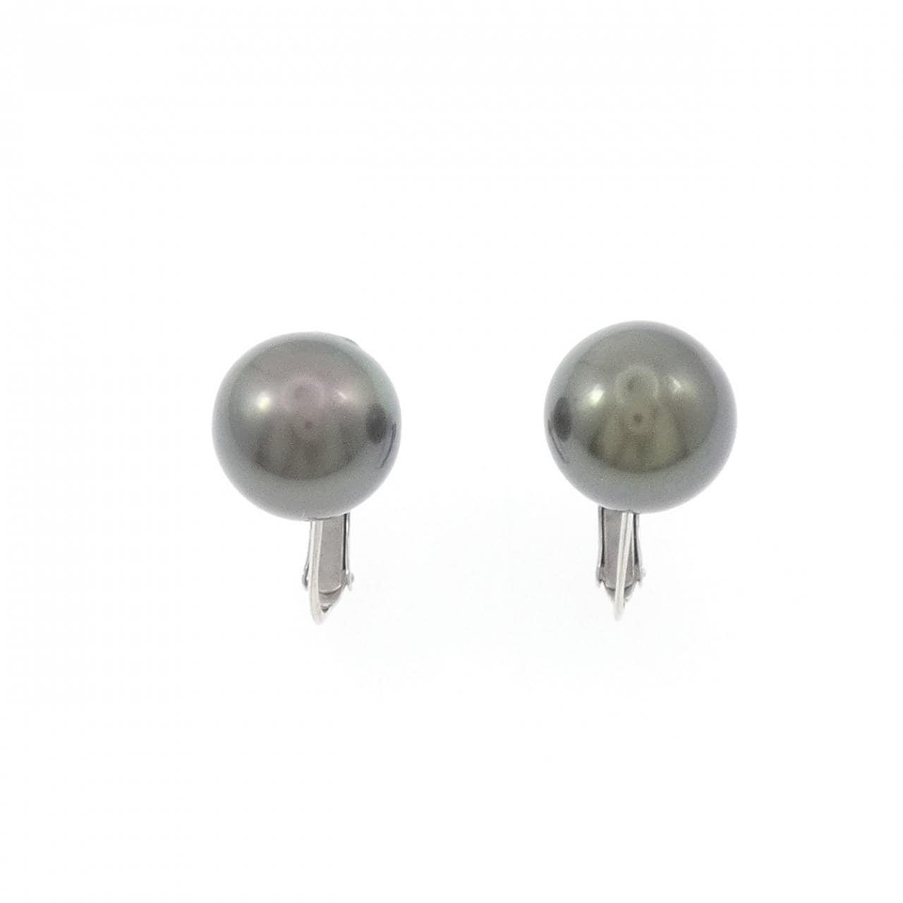K14WG 黒蝶パール イヤリング 10.8mm