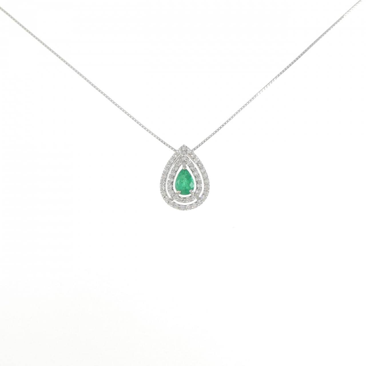 [BRAND NEW] PT Emerald Necklace 0.33CT