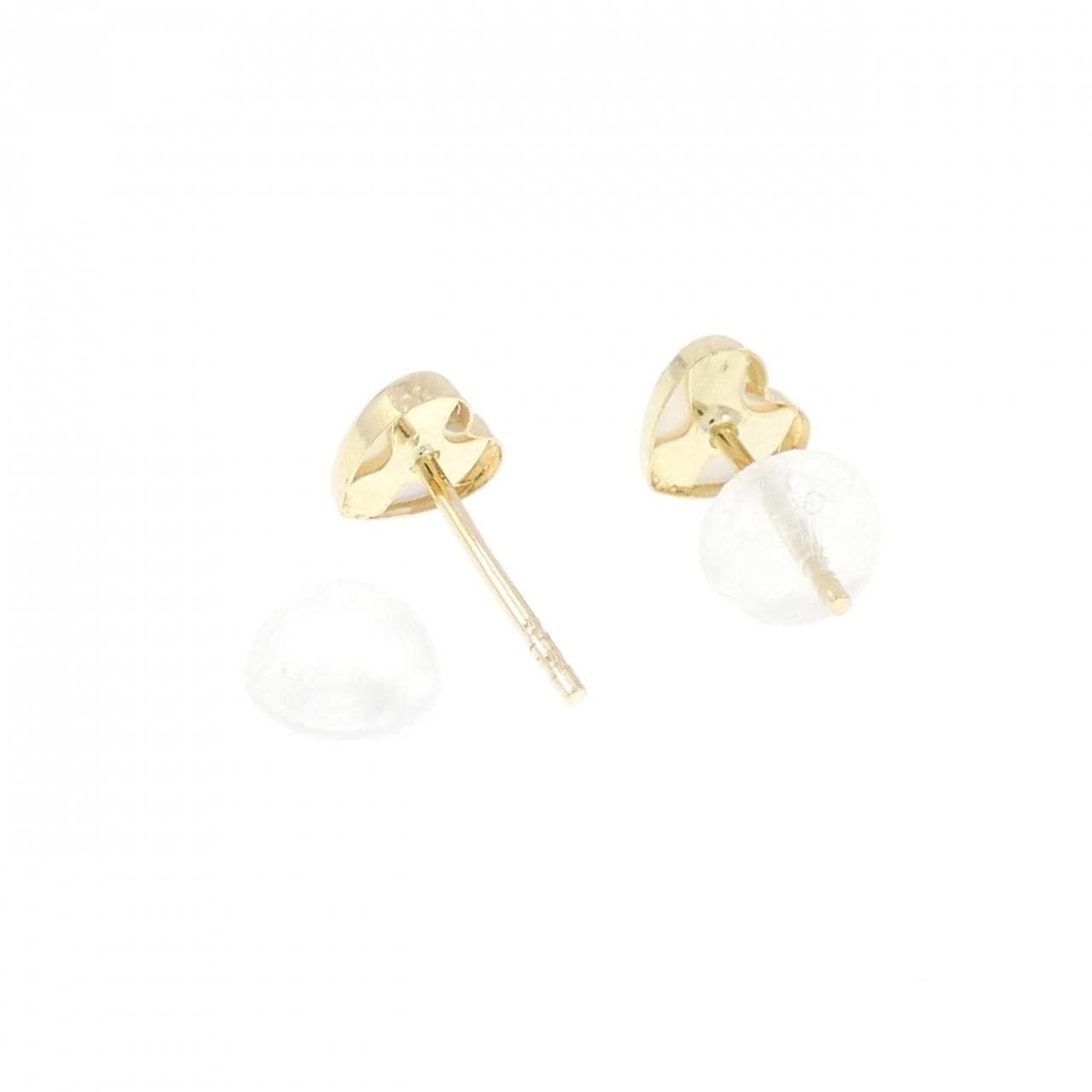 [新品] 750YG 心形珍珠貝母耳環