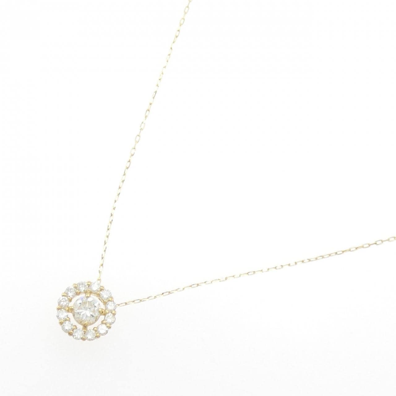 【リメイク】K18YG ダイヤモンド ネックレス 0.37CT
