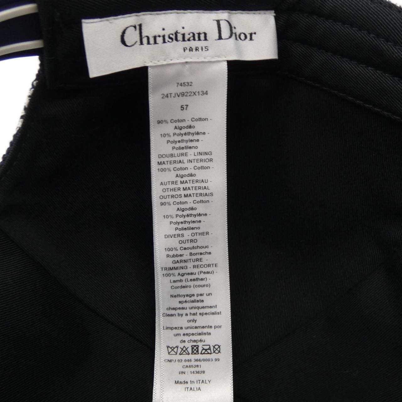 クリスチャンディオール CHRISTIAN DIOR D-PLAYER トワルド ジュイ 24TJV922X134 キャップ