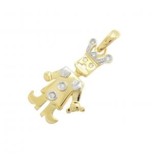 750YG/750WG ダイヤモンド ペンダント 0.05CT