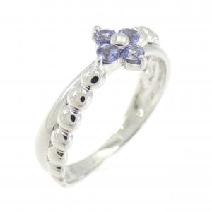 PT900 フラワー タンザナイト リング