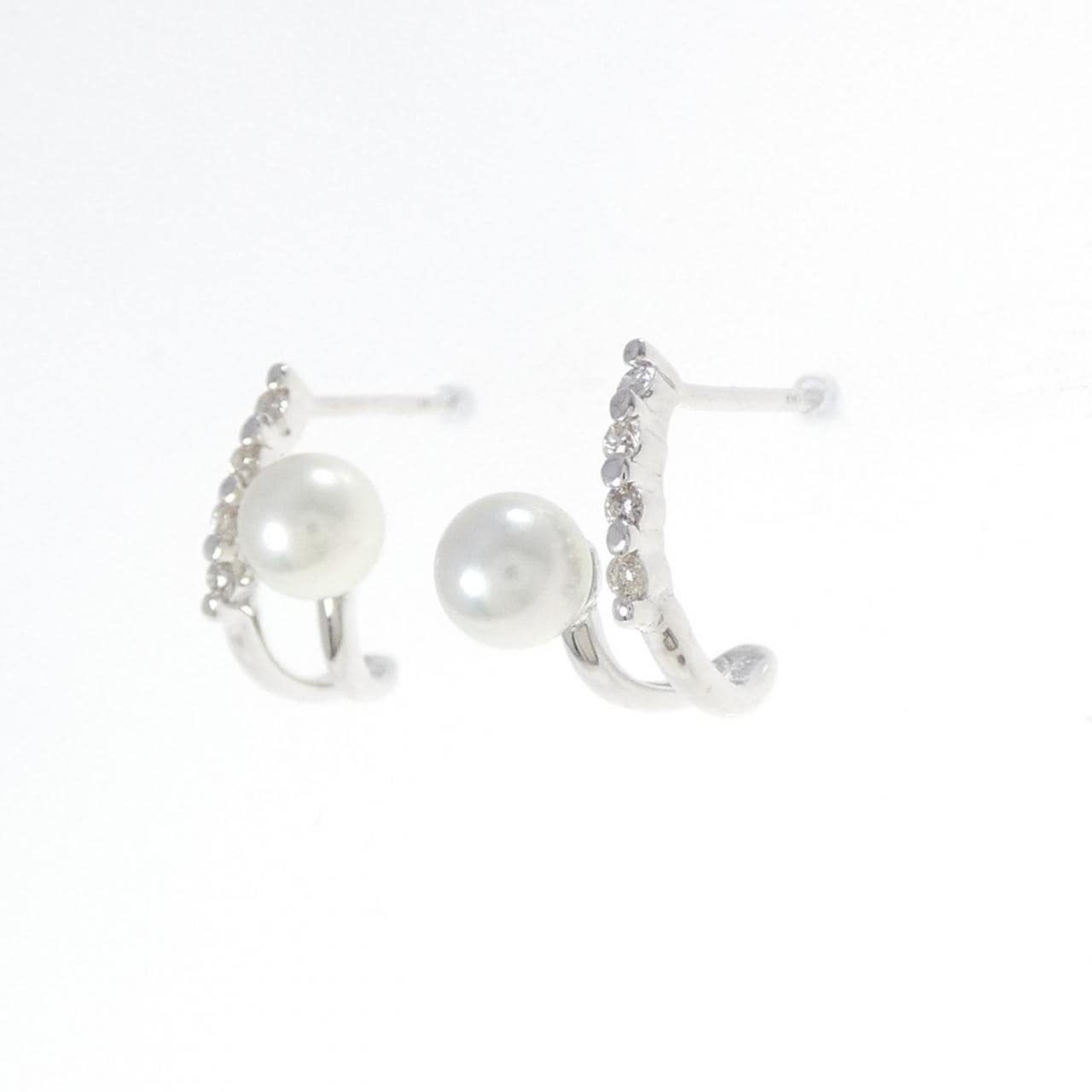 K18WG アコヤパール ピアス 4.7mm