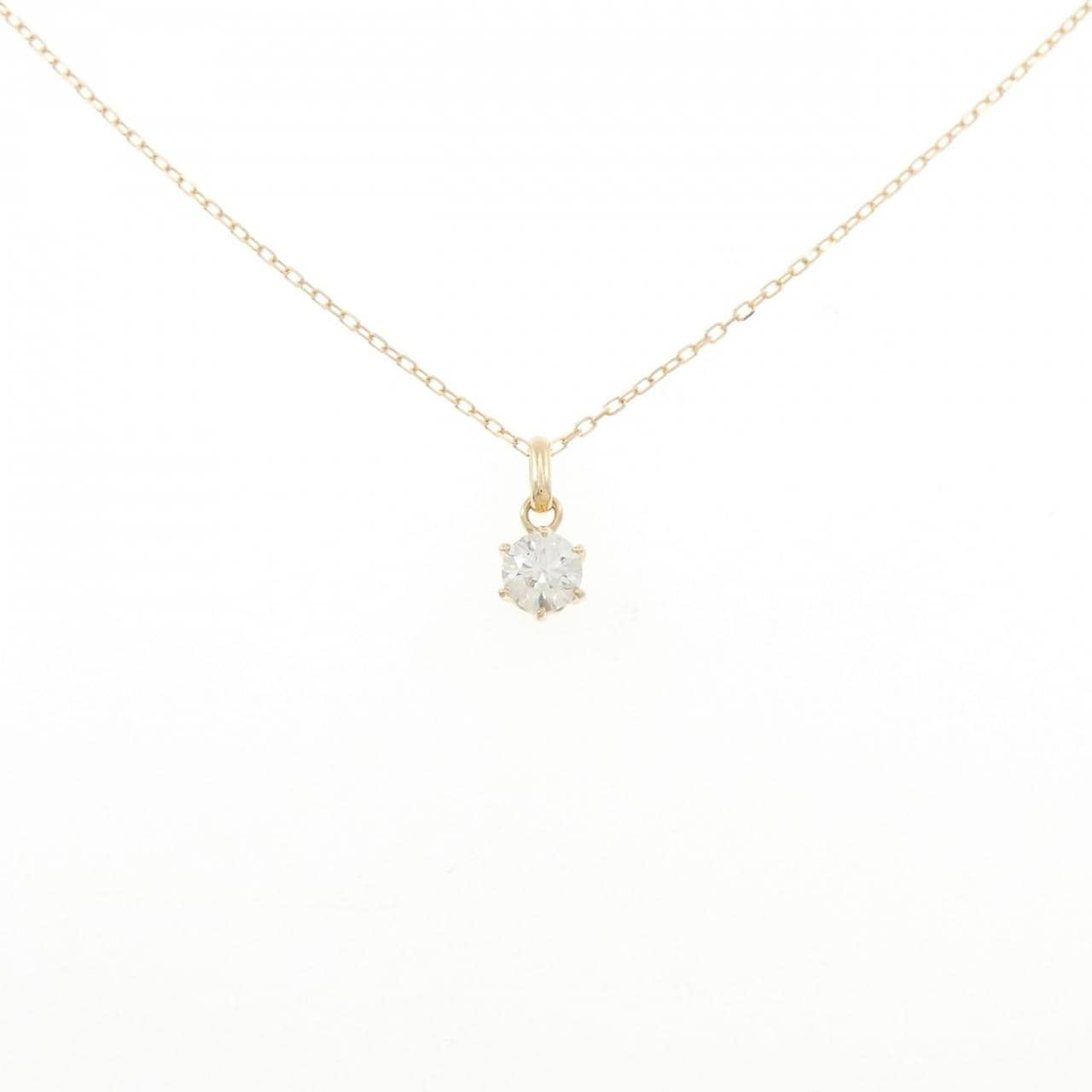K18YG ソリティア ダイヤモンド ネックレス 0.344CT