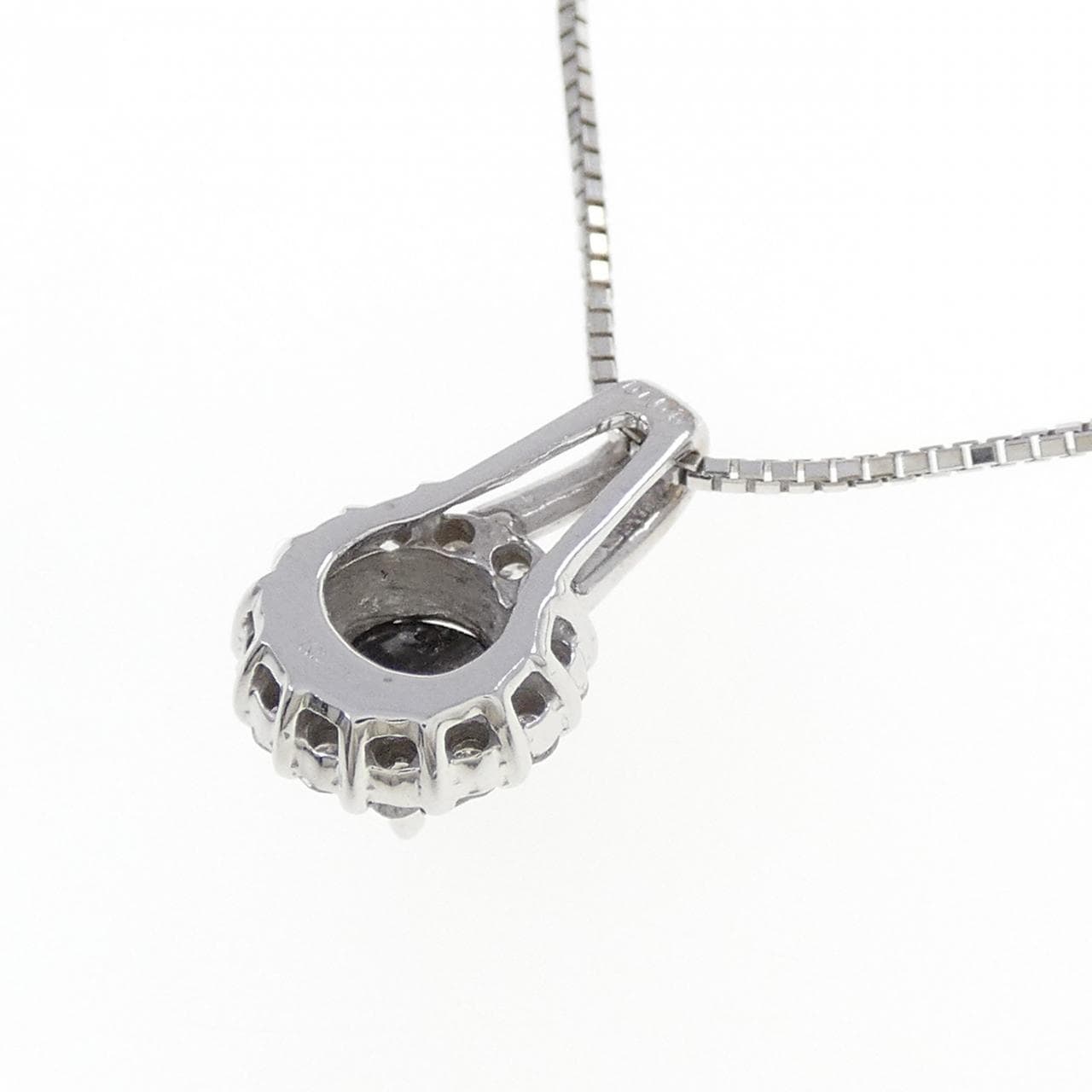 K18WG/750WG ダイヤモンド ネックレス 1.00CT