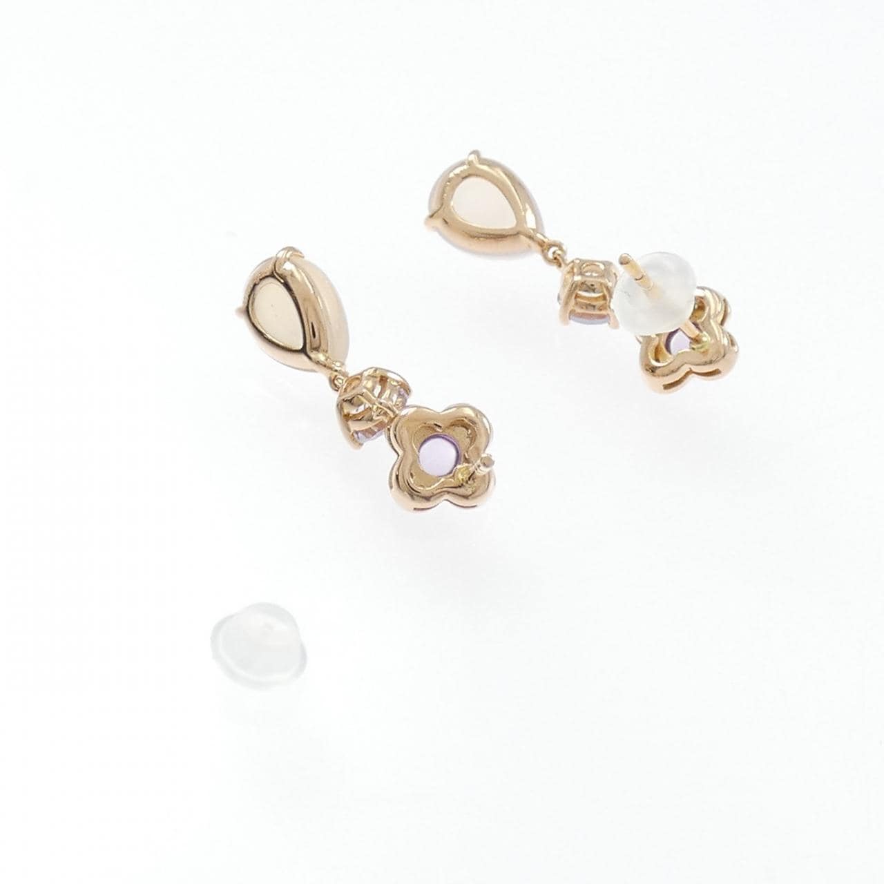 ポンテヴェキオ フラワー カラーストーン ピアス