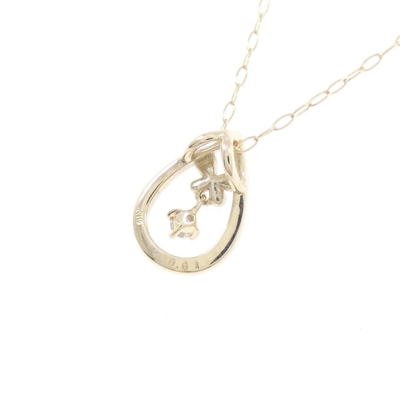 K10YG ダイヤモンド ネックレス 0.01CT