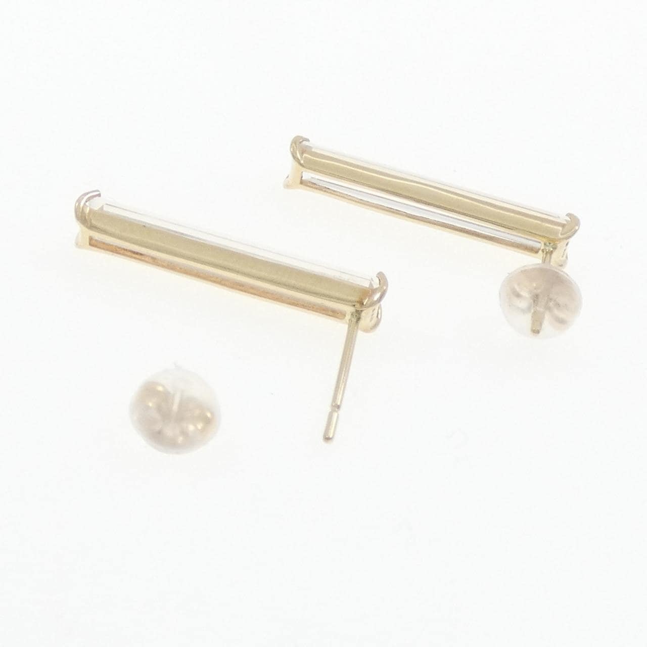 K10YG Quartz earrings
