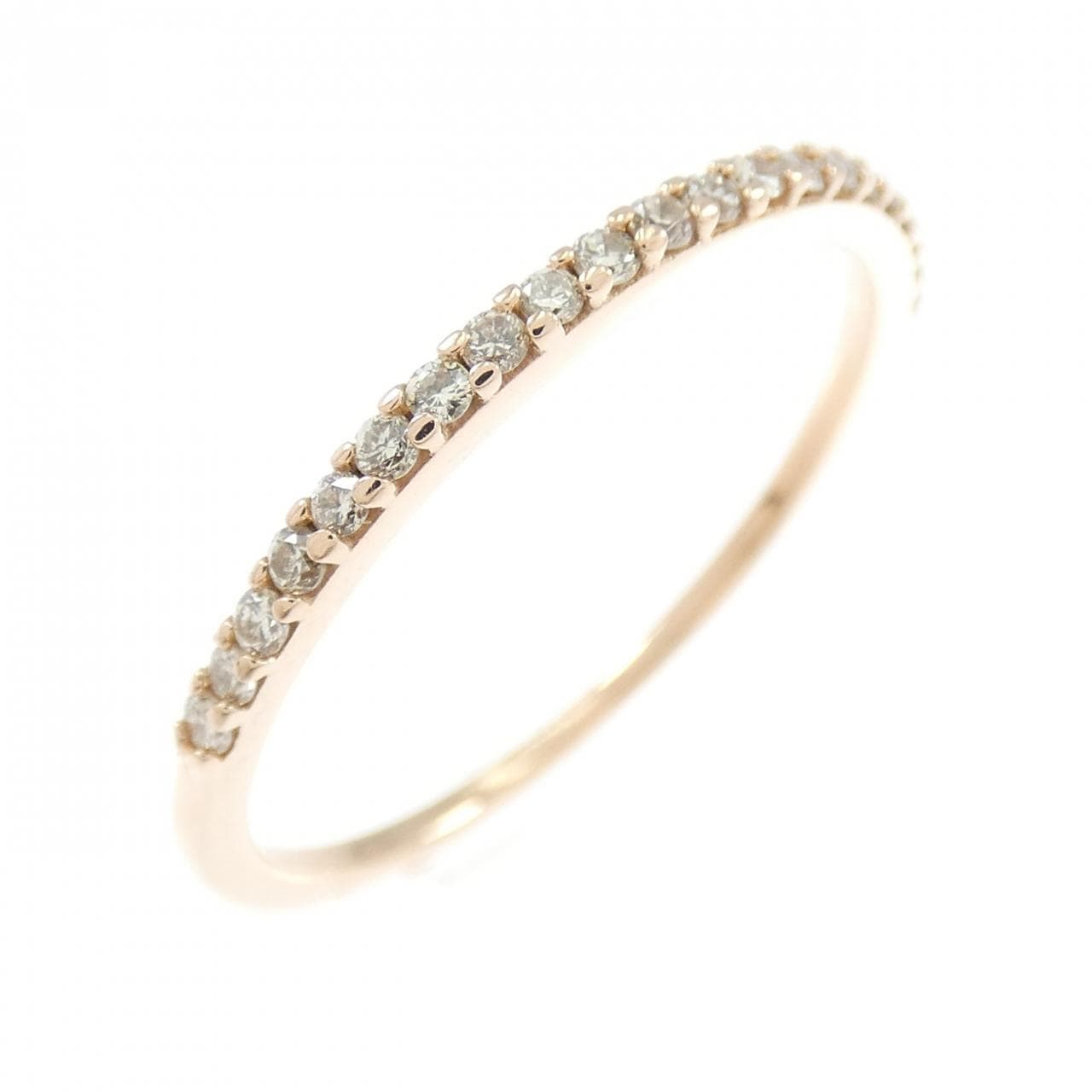 K18PG ハーフエタニティ ダイヤモンド リング