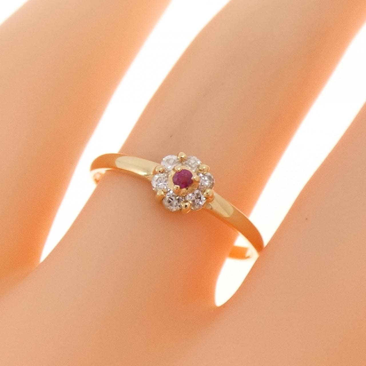 K18YG ルビー リング