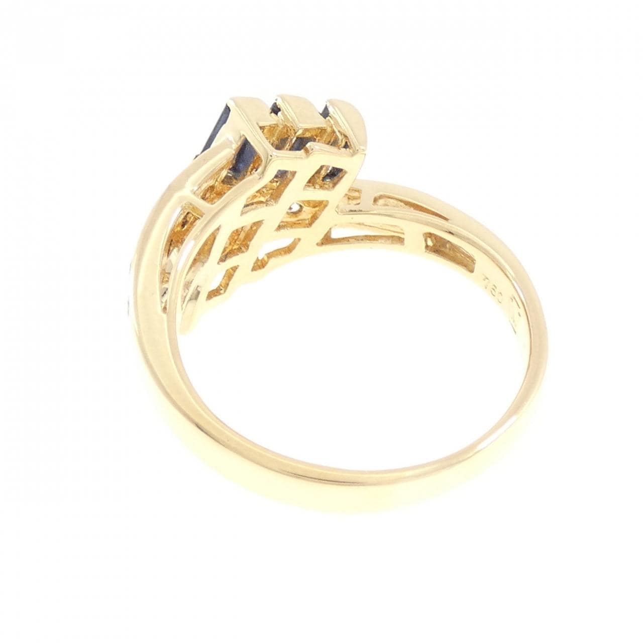 750YG サファイヤ リング 0.45CT