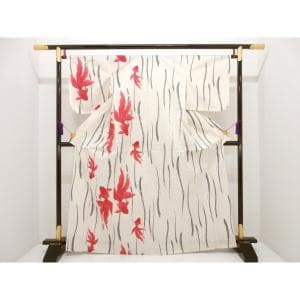 【新品】女ゆかた　Ｆサイズ　片身替り