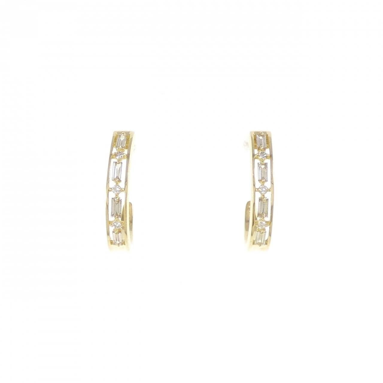 【新品】K18YG ダイヤモンド ピアス 0.16CT