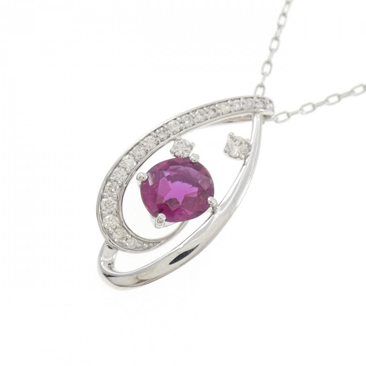 [BRAND NEW] PT900/PT850 Ruby Necklace 0.75CT