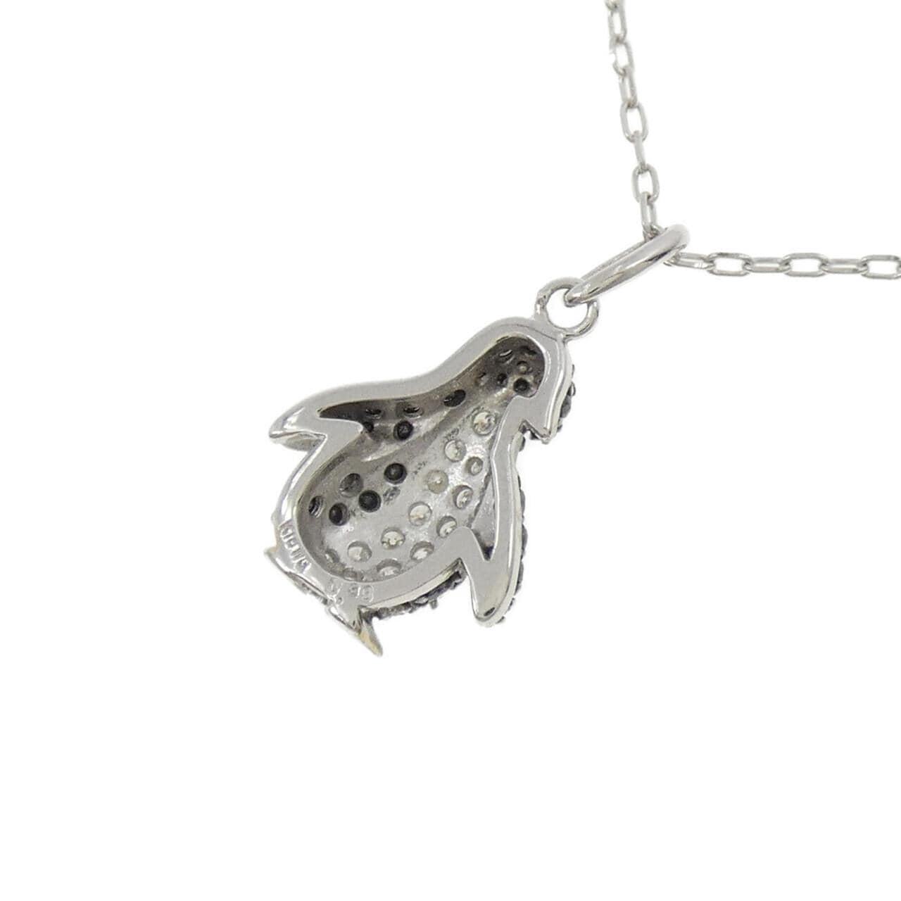 K18WG/K18BG ペンギン ダイヤモンド ネックレス 0.38CT