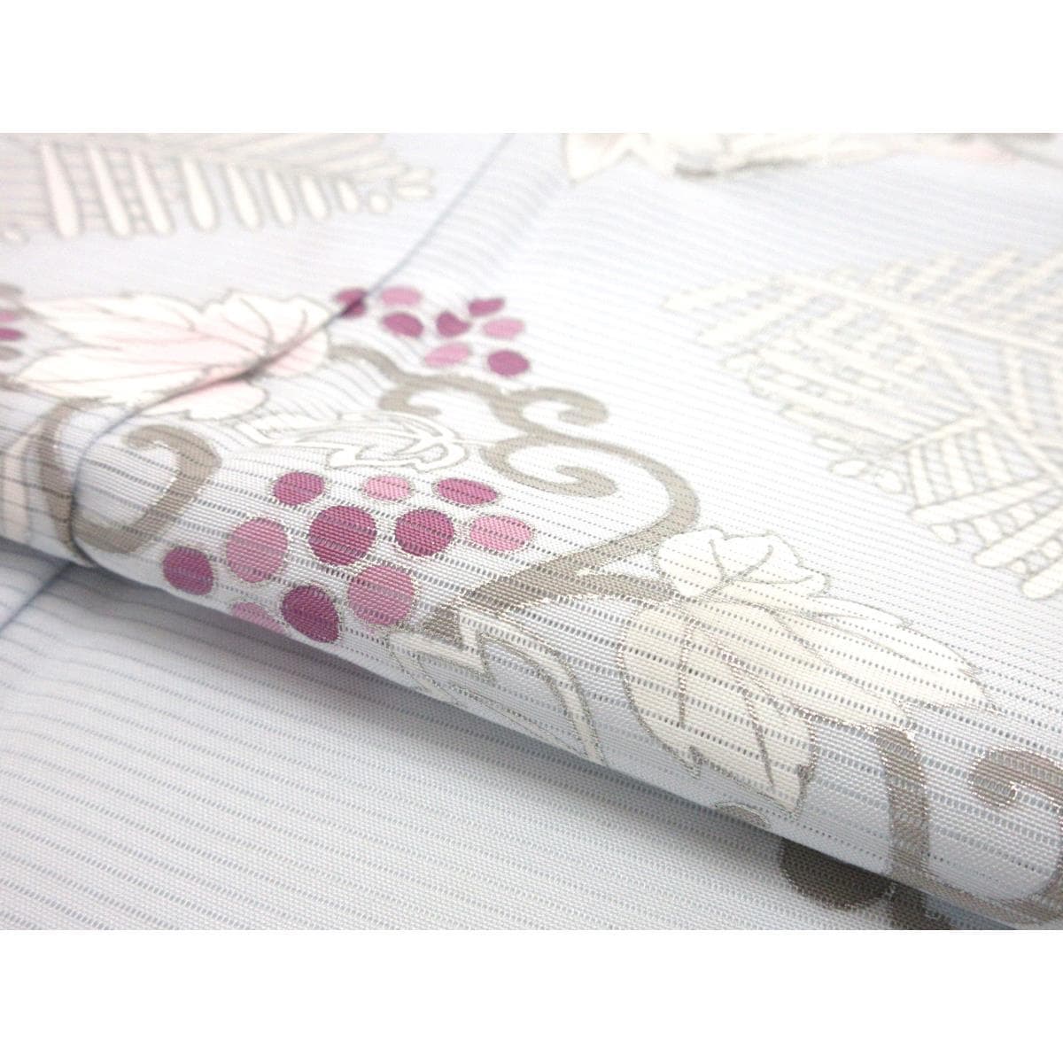 【新品】単衣　駒絽訪問着　友禅銀彩加工