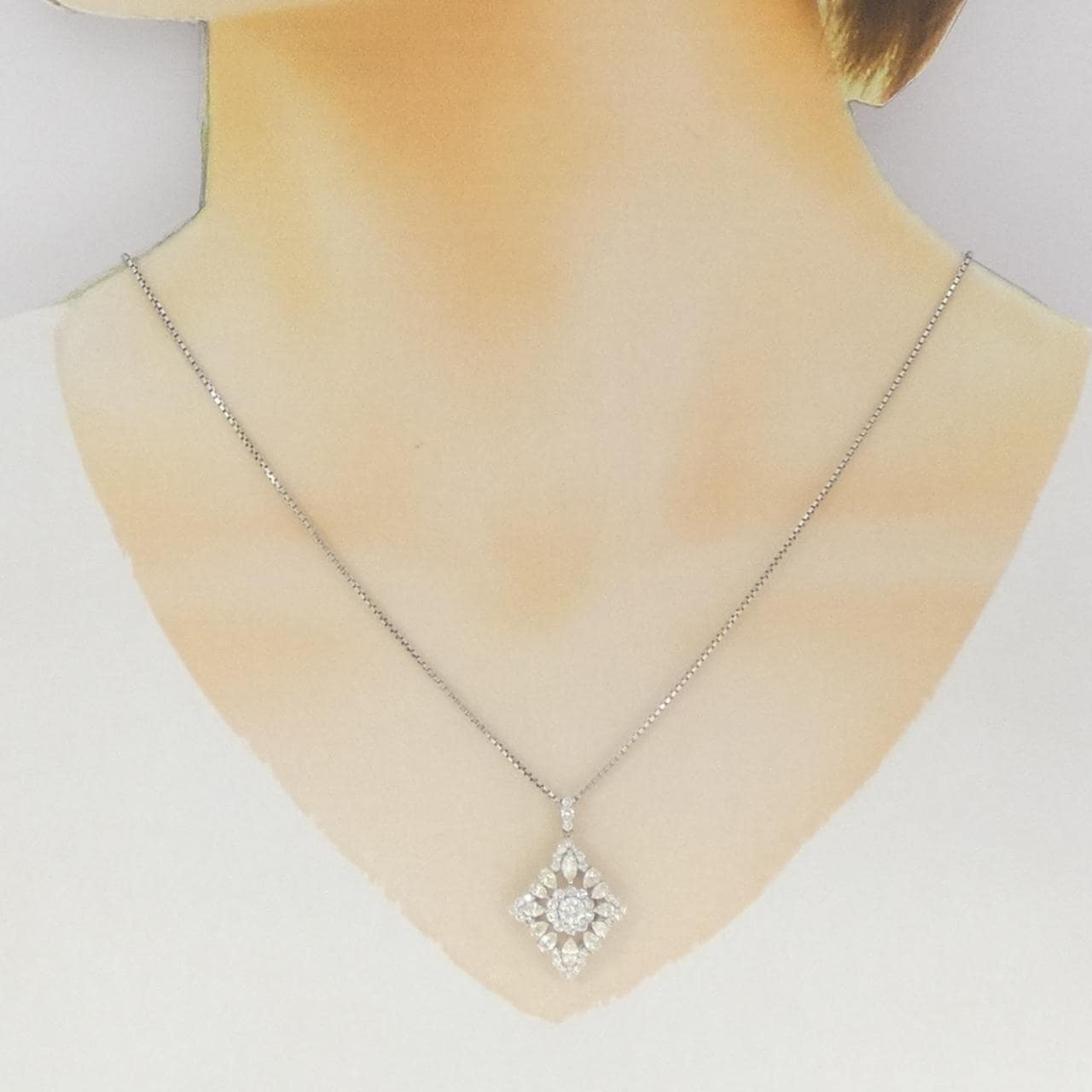 PT900/PT850 ダイヤモンド ネックレス 0.237CT