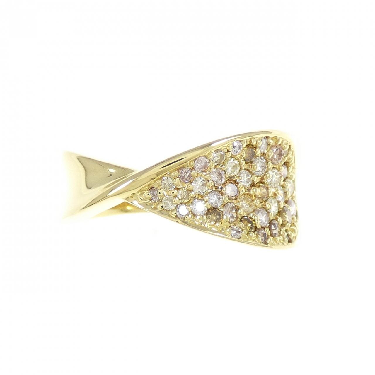 K18YG パヴェ ダイヤモンド リング 0.50CT