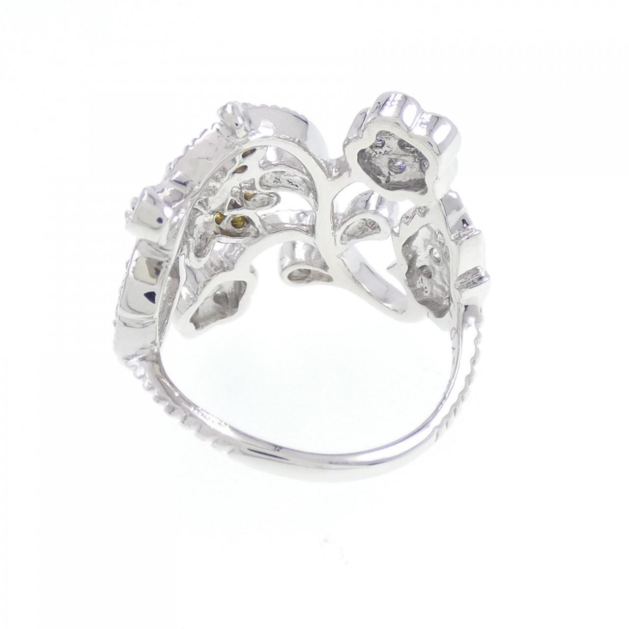 コメ兵｜PT トンボ×フラワー ダイヤモンド リング 0.12CT｜ジュエリー