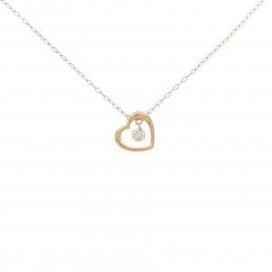 K18PG ハート ダイヤモンド ネックレス 0.08CT