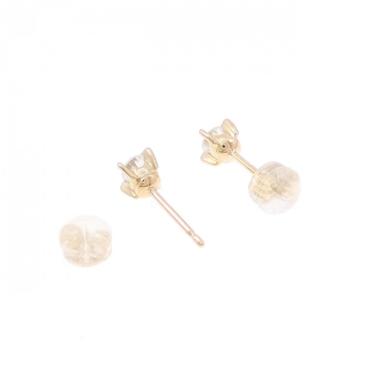 K18YG ソリティア ダイヤモンド ピアス 0.51CT