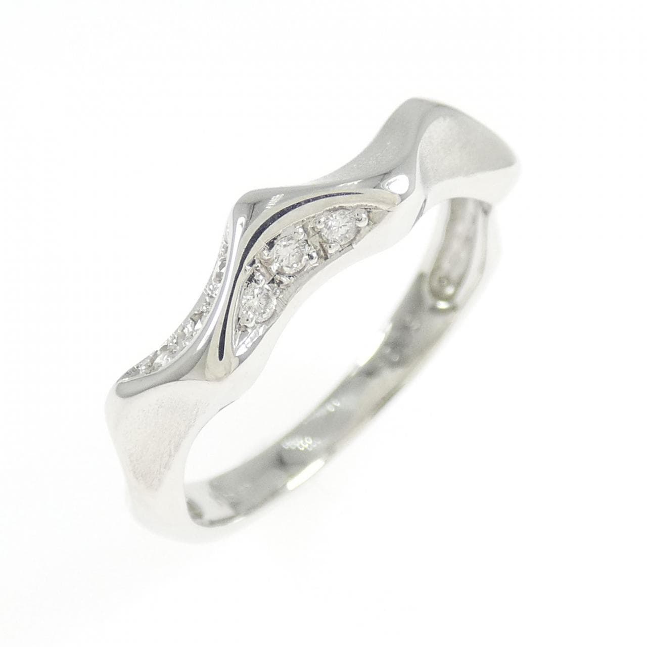 K18WG ダイヤモンド リング 0.09CT