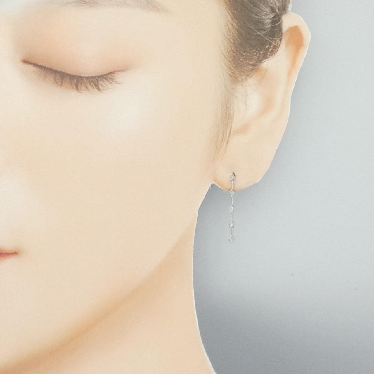 K14WG ダイヤモンド ピアス 0.20CT