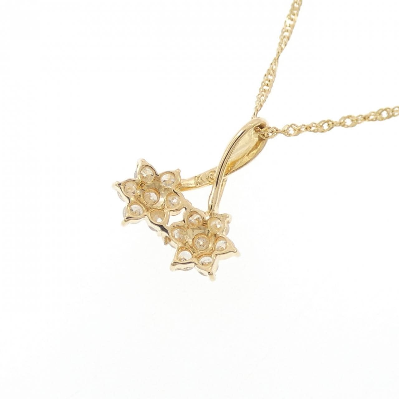 K18YG ダイヤモンド ネックレス 0.20CT