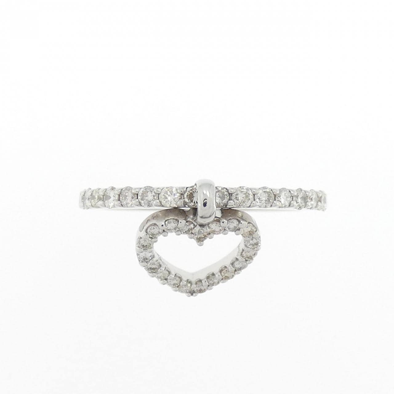 K18WG ハート ダイヤモンド リング 0.47CT