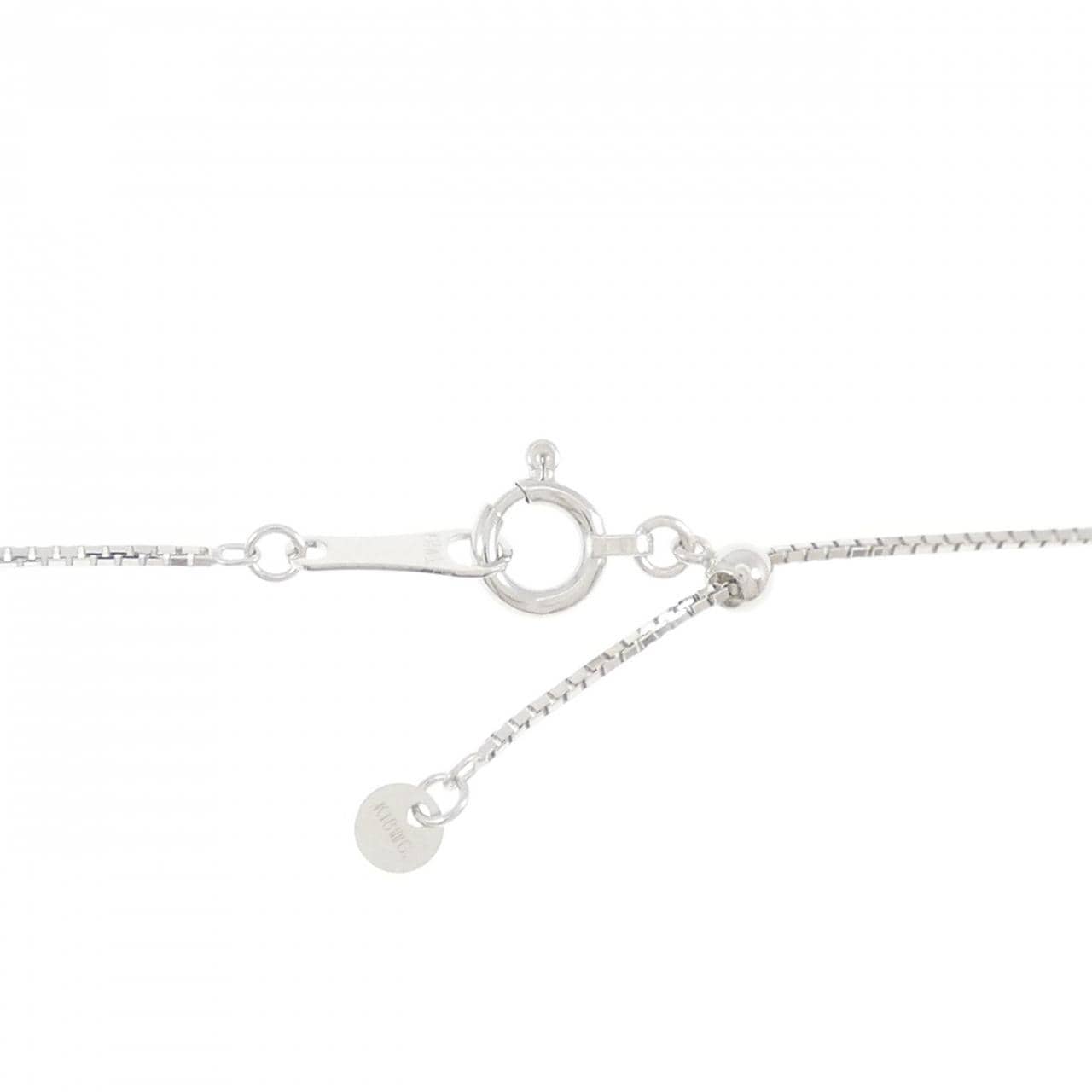 K18WG ハート パヴェ ダイヤモンド ネックレス 1.03CT
