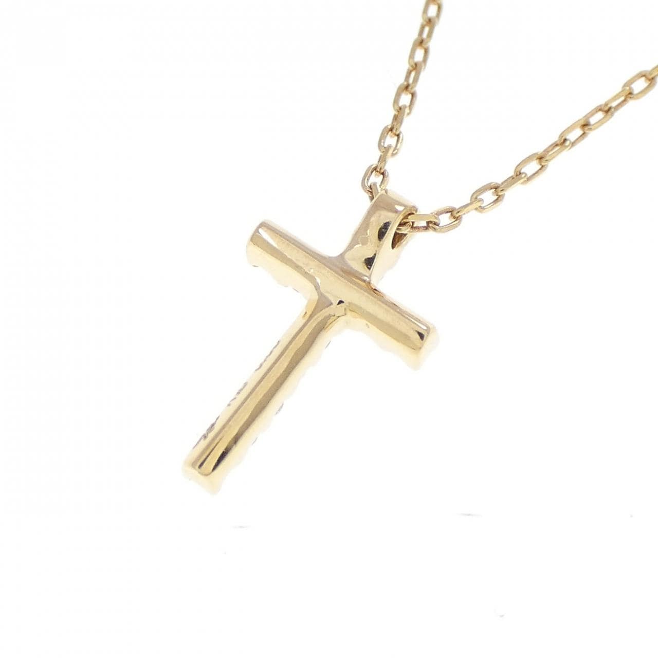 スタージュエリー クロス ダイヤモンド ネックレス 0.03CT