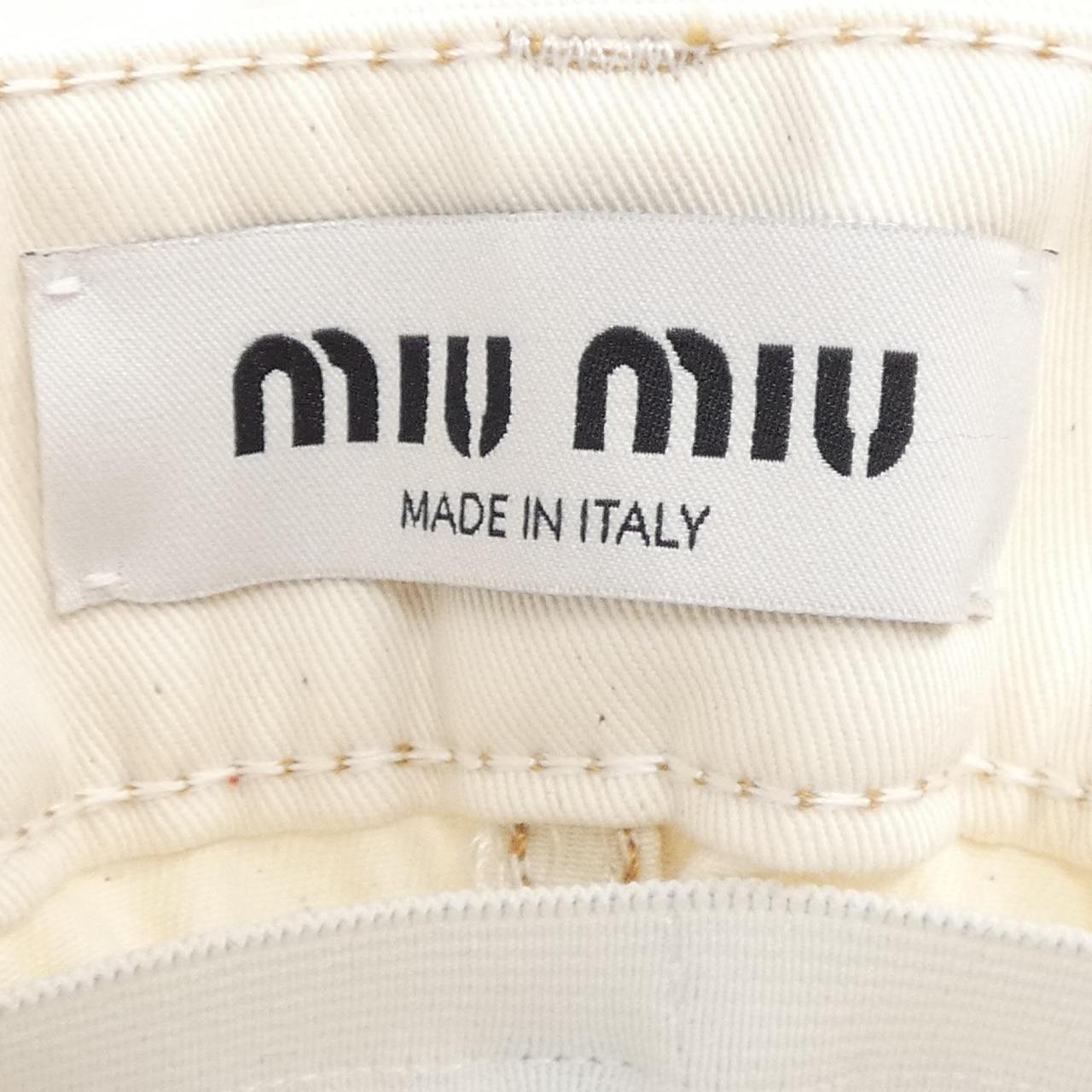 ミュウミュウ MIU MIU MIUMIUロゴ GWP419 S231 13WH ジーンズ