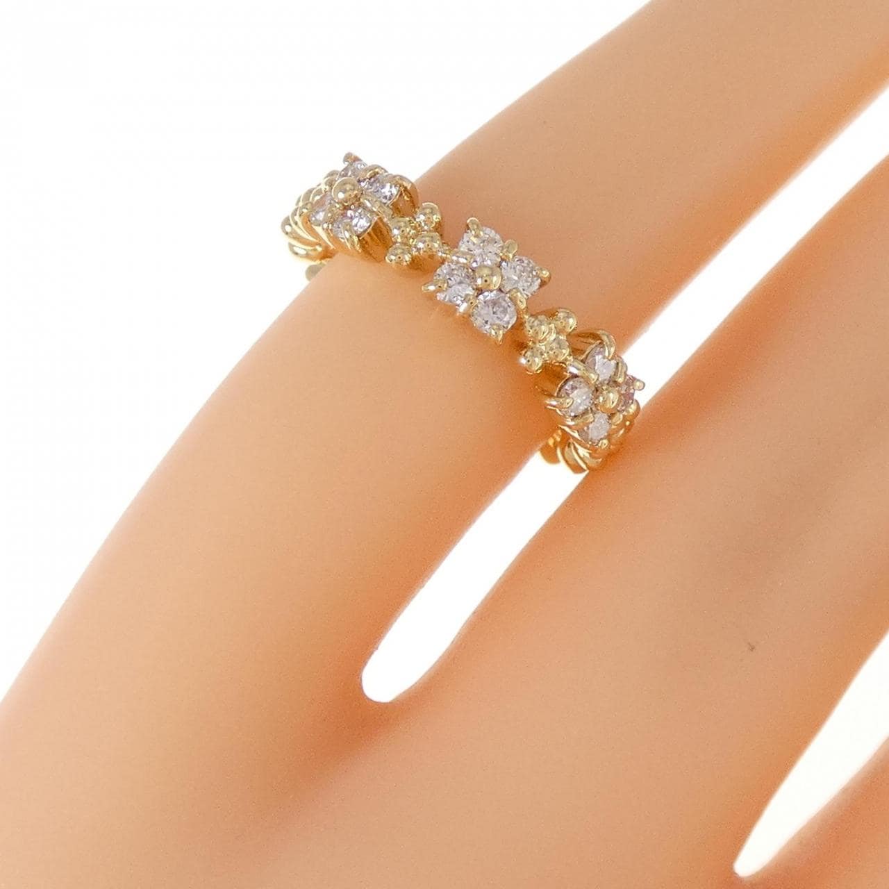K18YG ダイヤモンド ピンキー リング 0.25CT