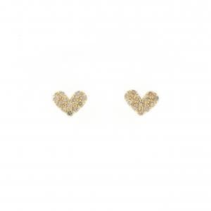 K18YG ハート ダイヤモンド ピアス 0.24CT