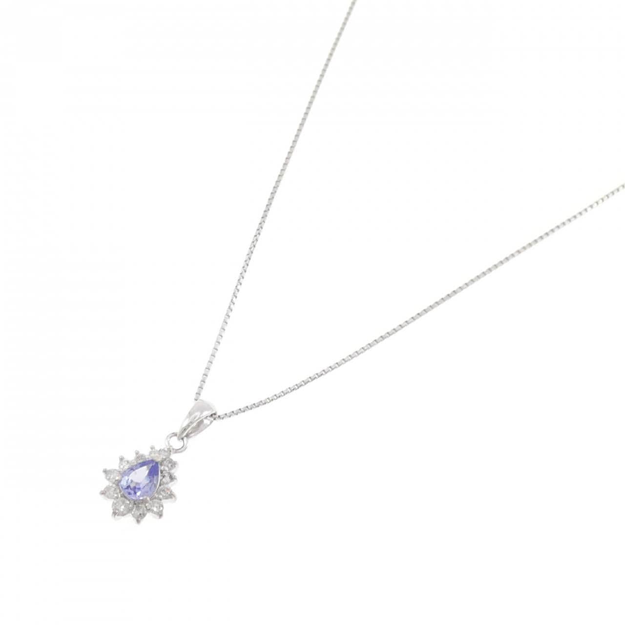 PT900/PT850 タンザナイト ネックレス 0.20CT