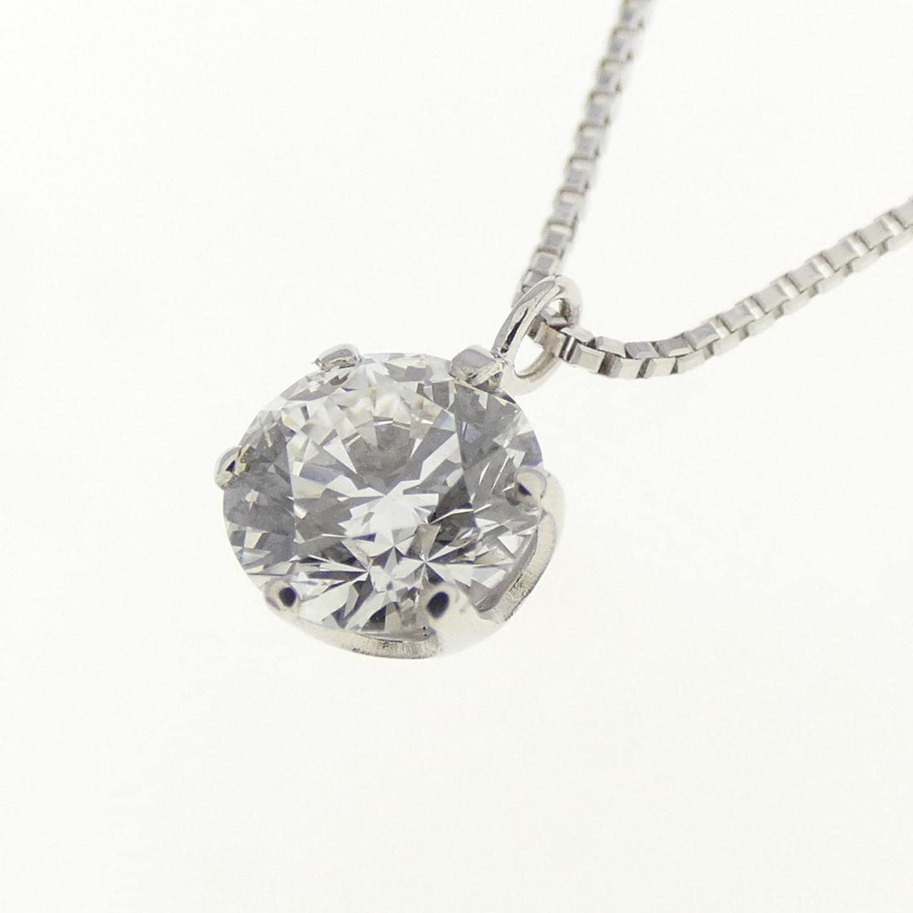 K18WG Diamond Necklace 0.418CT D VS1 3EXT