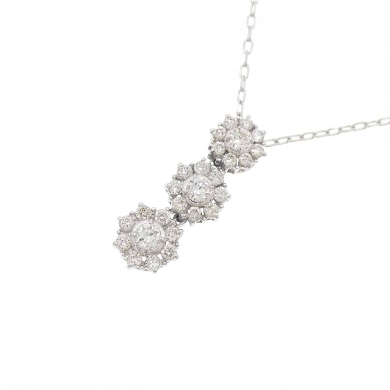 K18WG ダイヤモンド ネックレス 0.40CT