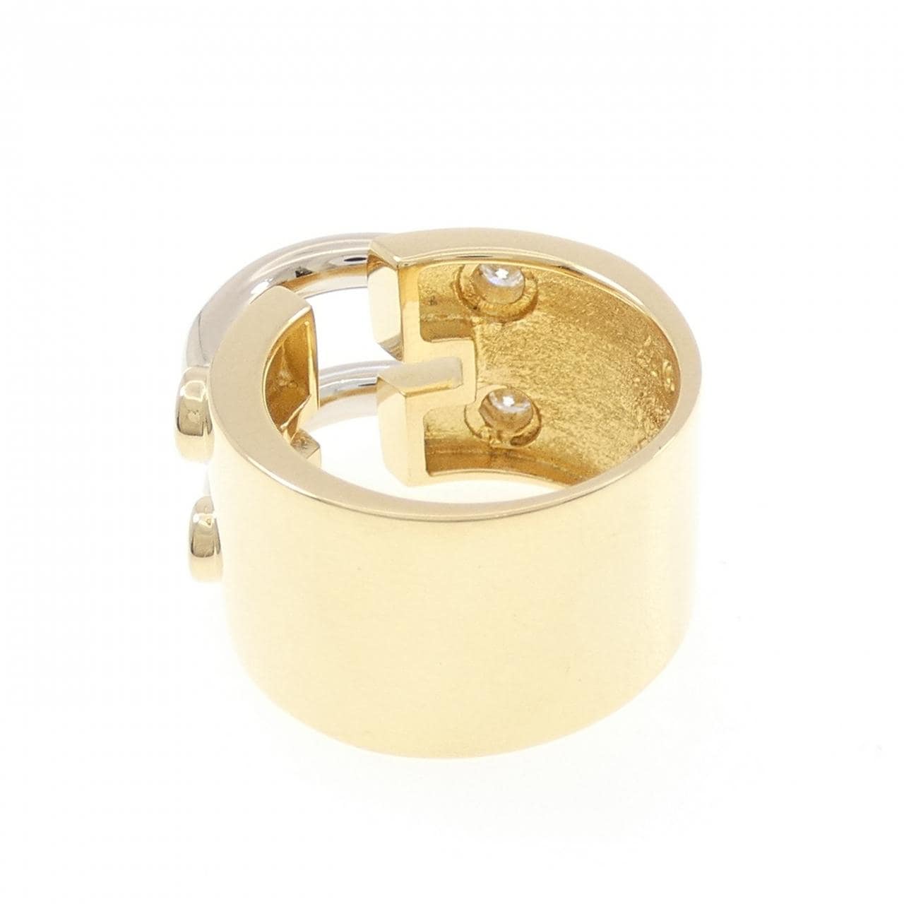 K18YG/K18WG ダイヤモンド リング 0.23CT