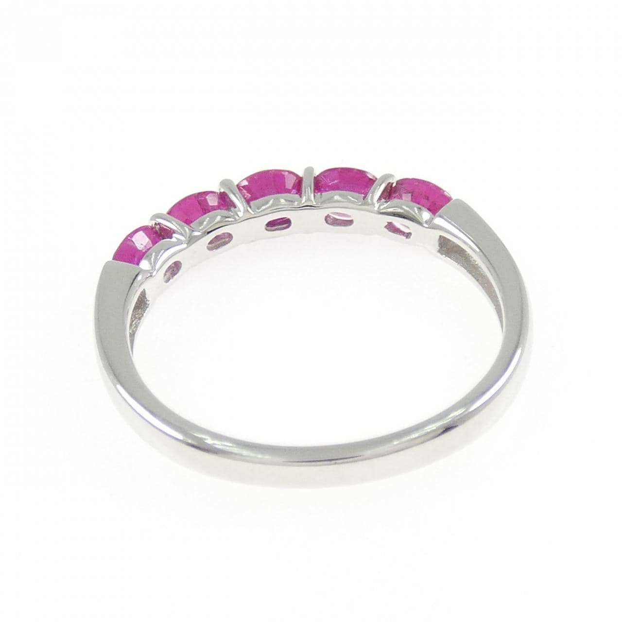 K18WG ルビー リング 0.80CT