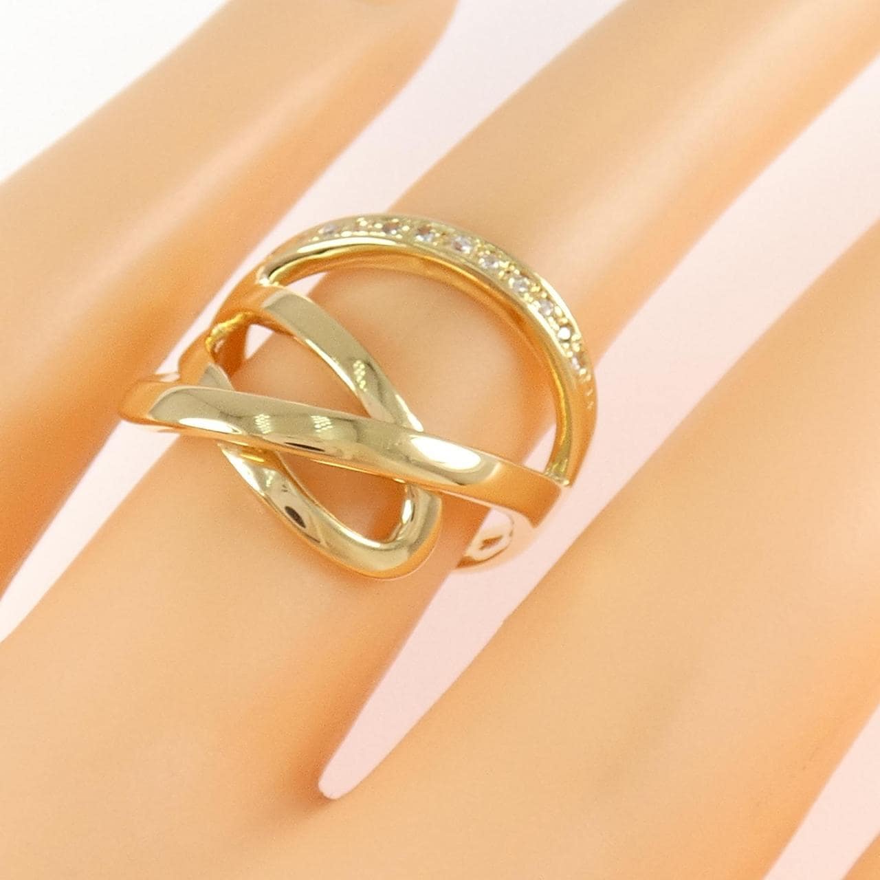 750YG ダイヤモンド リング 0.09CT