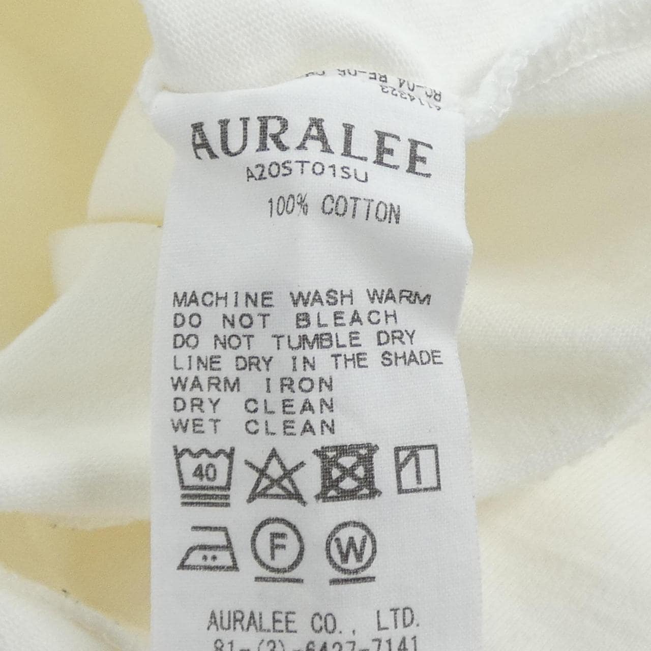 オーラリー AURALEE Tシャツ