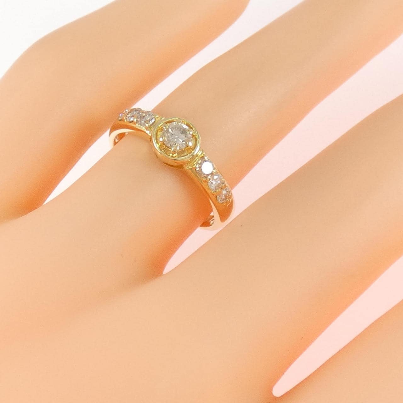 K18YG ダイヤモンド リング 0.45CT