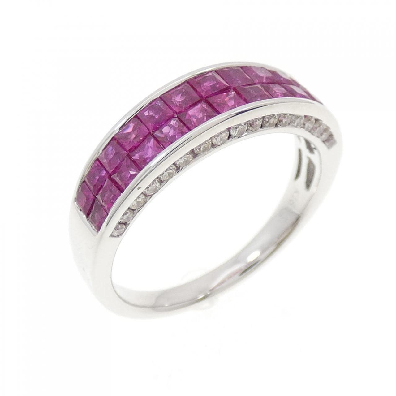 K18WG ルビー リング 1.60CT