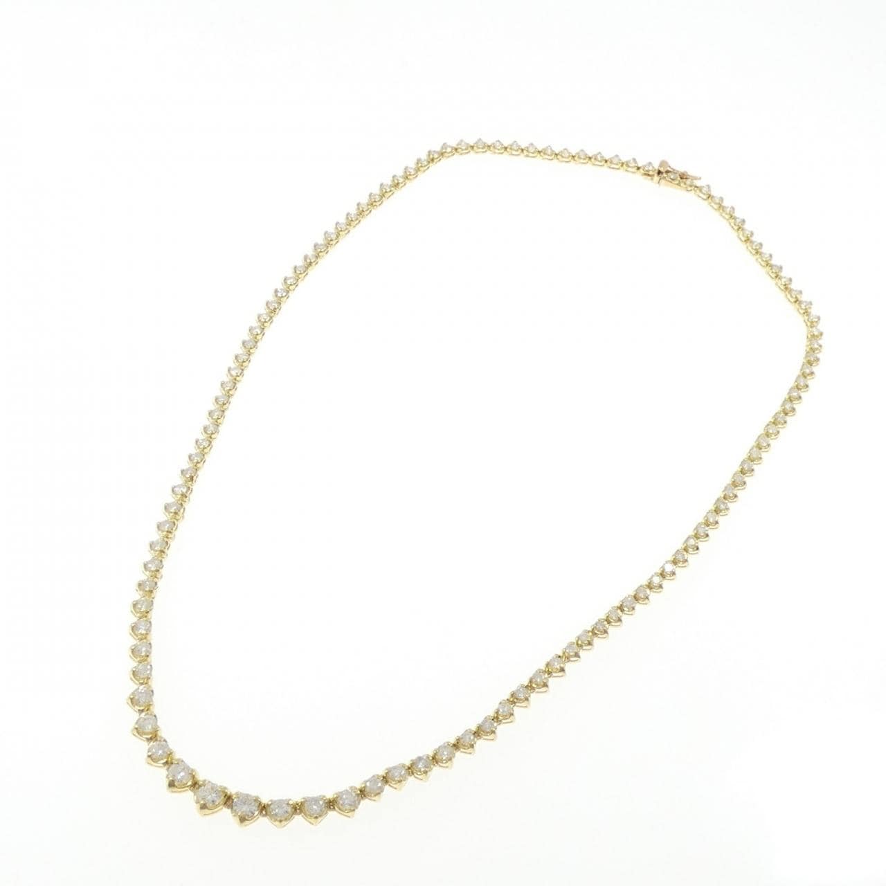 K18YG ハート ダイヤモンド ネックレス 5.00CT