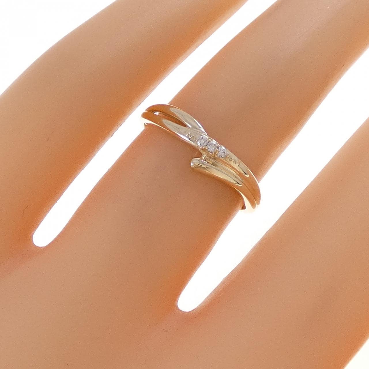 K10YG ダイヤモンド リング 0.03CT